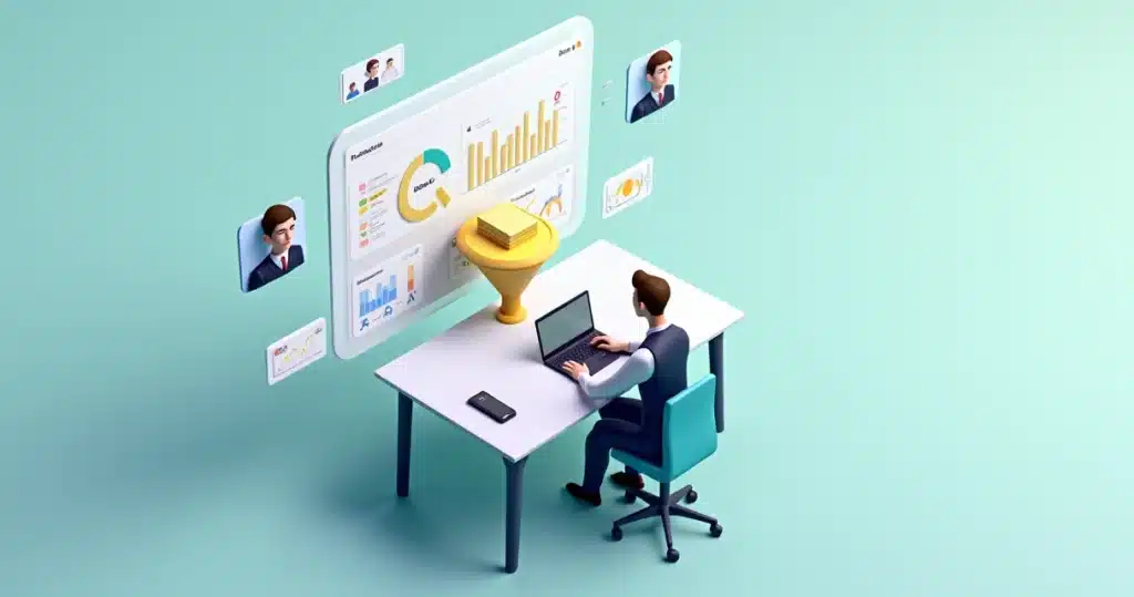 Conflito de canal: como evitar que parceiros disputem os mesmos leads Gestor analisando painel central com parceiros disputando o mesmo lead