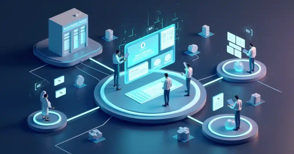 Parcerias no setor de seguros: corretores como canal Plataforma digital conectando seguradora e corretores de seguros