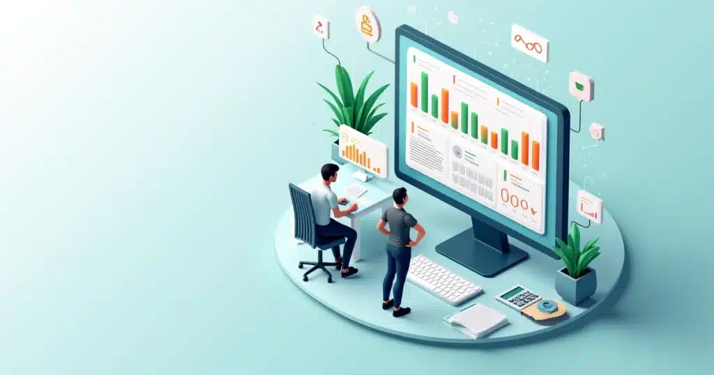 Como escolher um sistema de gestão de parcerias para contabilidade Painel 3D de sistema de gestão de parcerias para escritório de contabilidade