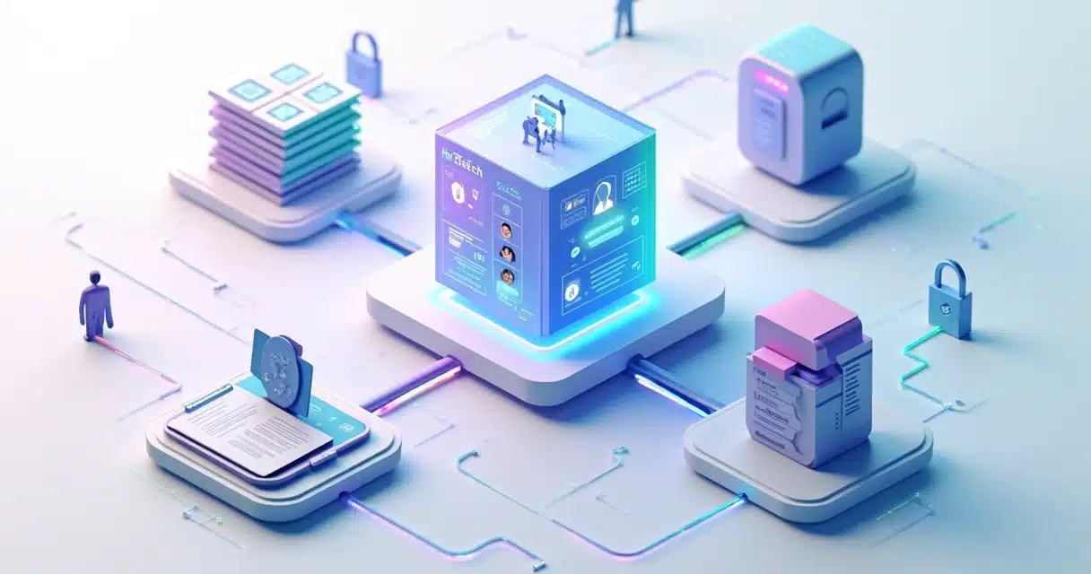 Cubo 3D de RH tech conectado a consultores e sistemas complementares, Parcerias em RH tech