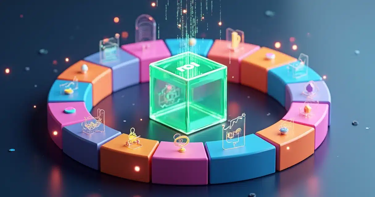 Anel 3D de parceiros de marketing conectados medindo ROI em 2026